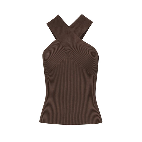 Damen Stricktop mit künstlerischem Kreuz-Träger Design EB