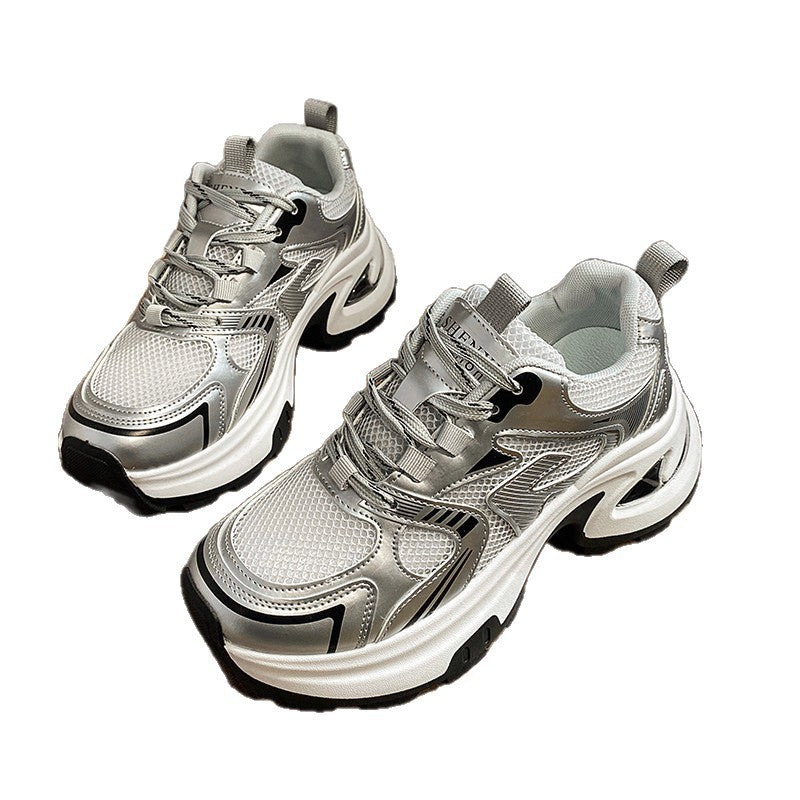 Damen Sportliche Chunky Sneakers mit dämpfender Sohle und reflektierenden Akzenten EB
