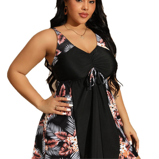 Damen Schwimmlatzkleid mit raffinierten Raffungselementen EB