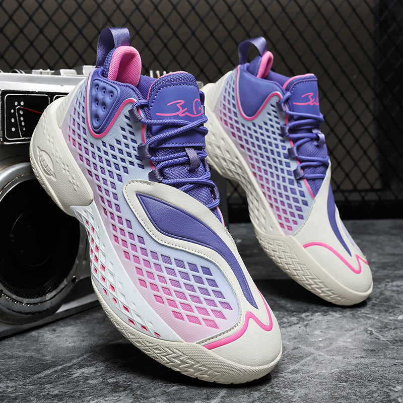Damen Sportliche und atmungsaktive Basketball-Sneaker mit dämpfender Sohle EB