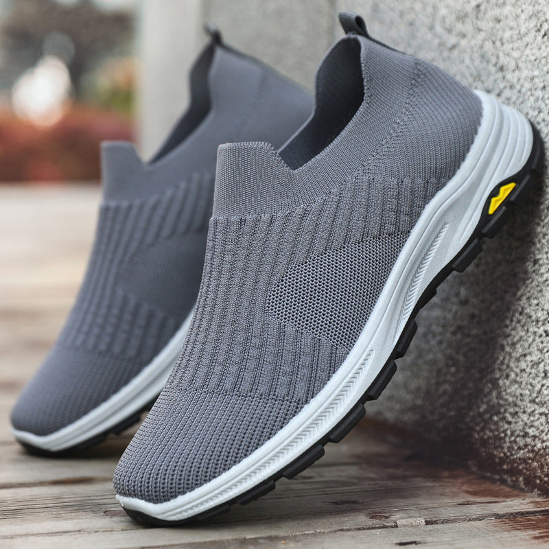 Damen Atmungsaktive Slip-On Sneakers mit elastischem Strick-Obermaterial EB