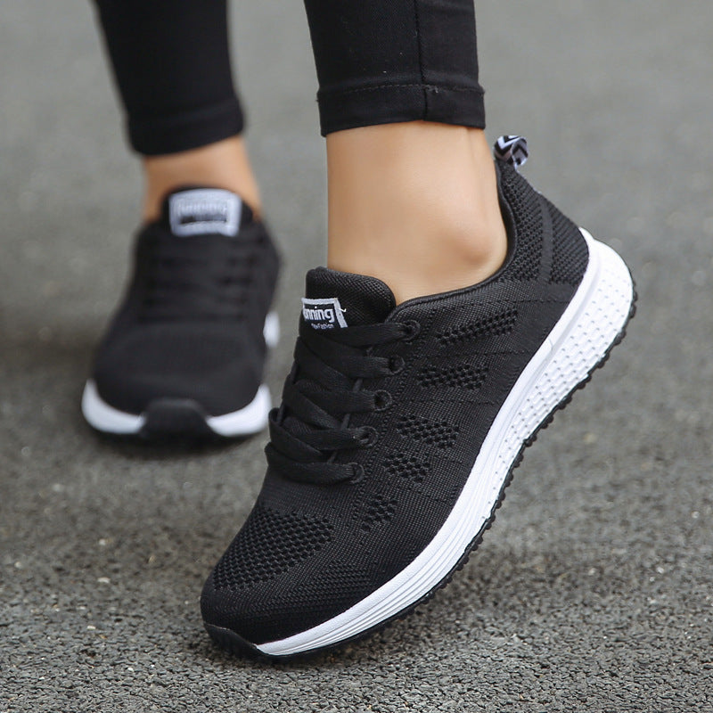 Unisex leichte gestrickte Freizeit- und Laufsneaker mit stoßabsorbierender Komfortsohle EB