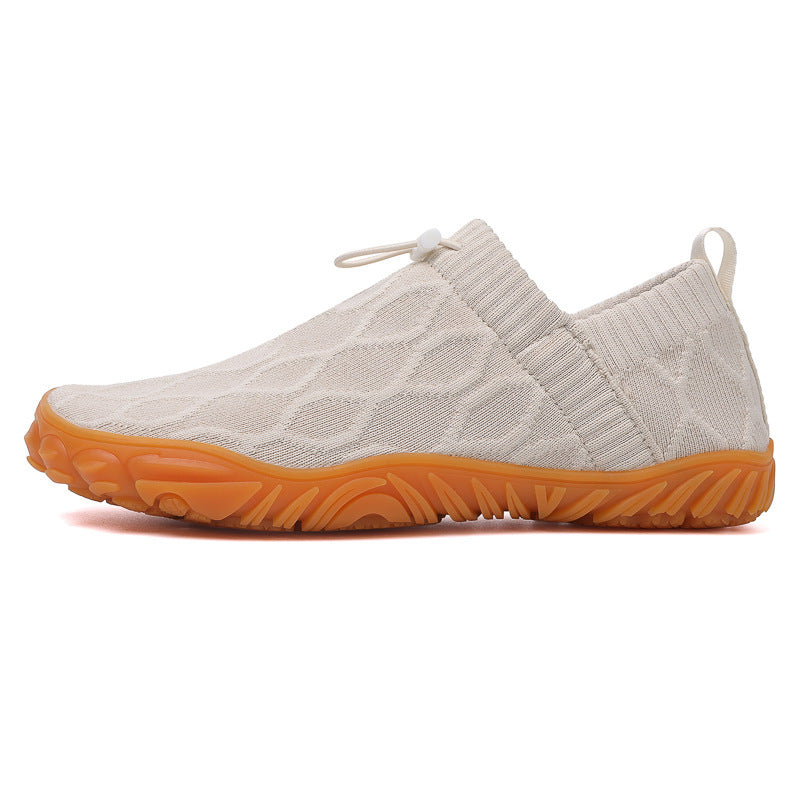 Herren gestrickte Slip-On Freizeitsneaker mit elastischem Schaft, Zuglasche und griffiger Gummisohle EB