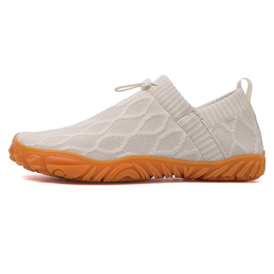 Herren gestrickte Slip-On Freizeitsneaker mit elastischem Schaft, Zuglasche und griffiger Gummisohle EB