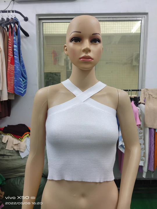 Damen Crop-Top mit schickem Kreuz-Trägerdesign EB