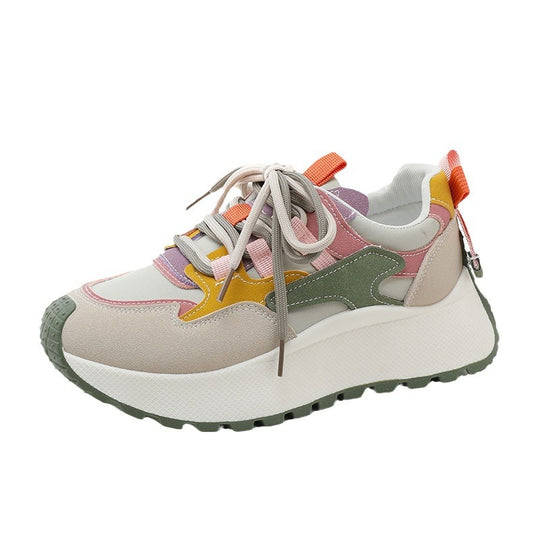 Damen Sportliche Freizeitsneaker mit buntem Design und bequemer Dämpfung EB