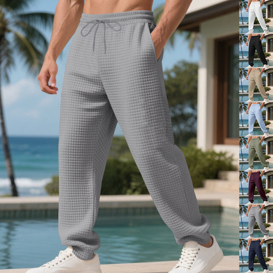 Herren Sportliche Cargo-Hose mit elastischem Bund und seitlichen Taschen EB