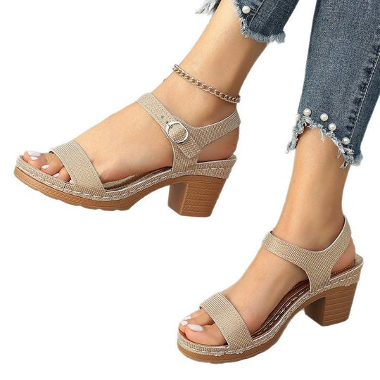 Damen Komfortable Sandalen mit modischen Riemen EB