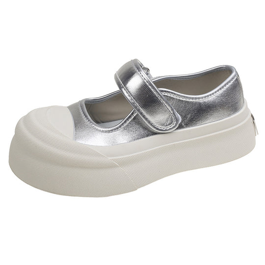Damen modische Slip-On Sneaker mit breitem Klettverschluss EB