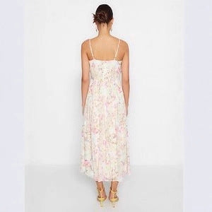 Damen Maxikleid mit floralen Mustern und fließendem Schnitt EB