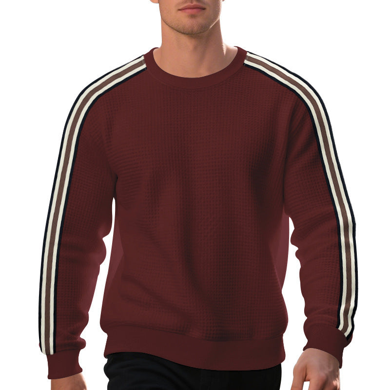 Herren Sweatshirt mit strukturiertem Material und modischen Streifen EB
