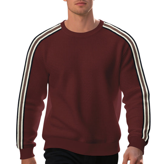 Herren Sweatshirt mit strukturiertem Material und modischen Streifen EB