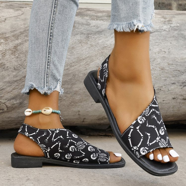 Damen Offene Zehentrenner-Sandalen mit modischem Design und atmungsaktiver Obermaterialstruktur EB