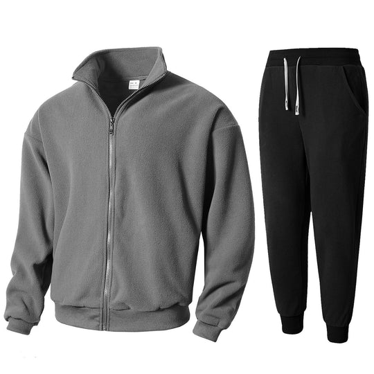 Herren Fleece Relaxanzug mit hohem Kragen EB