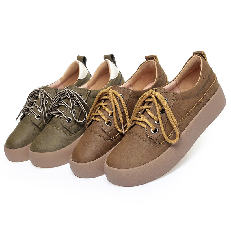 Damen Hochwertige Plateau-Sneaker mit individueller Schnürung und atmungsaktivem Obermaterial EB