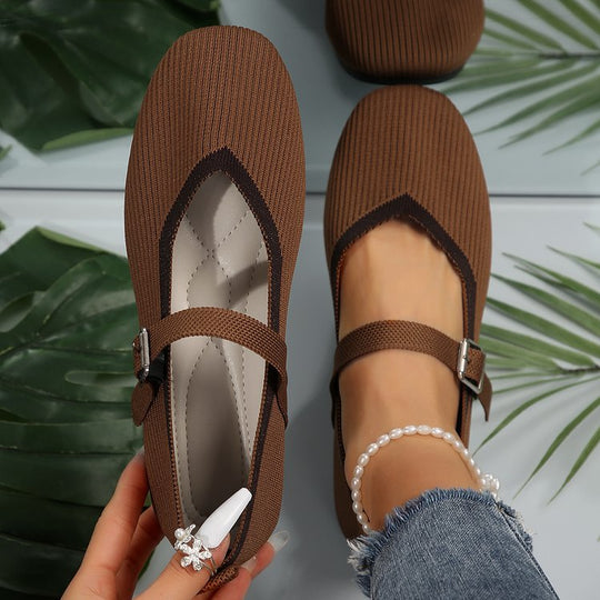 Damen Stilvolle und komfortable Ballerinas mit großem Schleifendetail EB