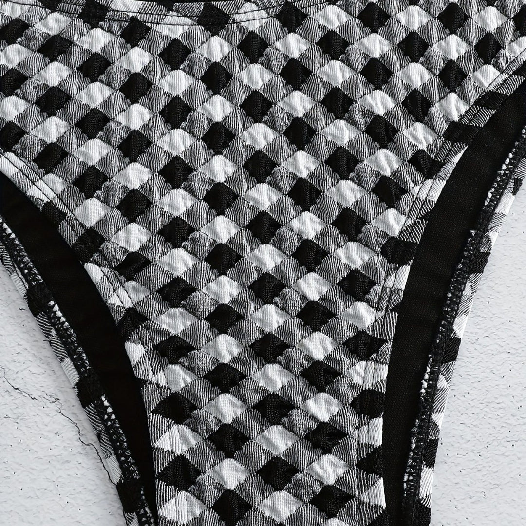Damen lässiger Crop-Top Bikini EB