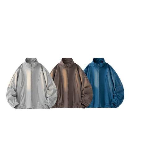 Damen hochschneiderte Übergangsjacke mit elastischem Bund und praktischen Taschen EB