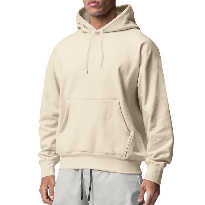 Herren nan Premium-Kapuzenpullover mit Kängurutasche, innen angerautem Fleece, verstärkter Nackennaht und geripptem Saum EB