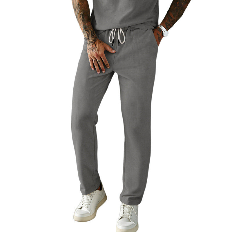 Herren Slim-Fit Jogginghose mit Kordelzug, elastischem Bund und seitlichen Eingrifftaschen EB