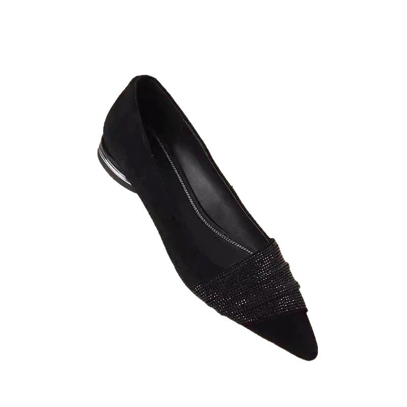 Damen elegante spitze Slipper mit funkelnder Strassverzierung EB