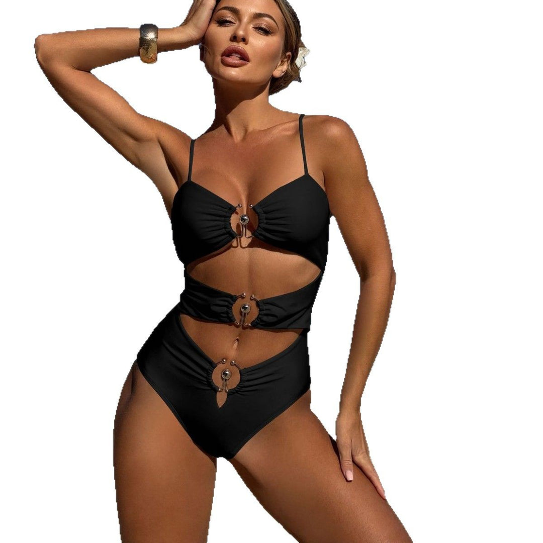 Damen Hochwertiger Badeanzug mit modischen Cut-Outs EB