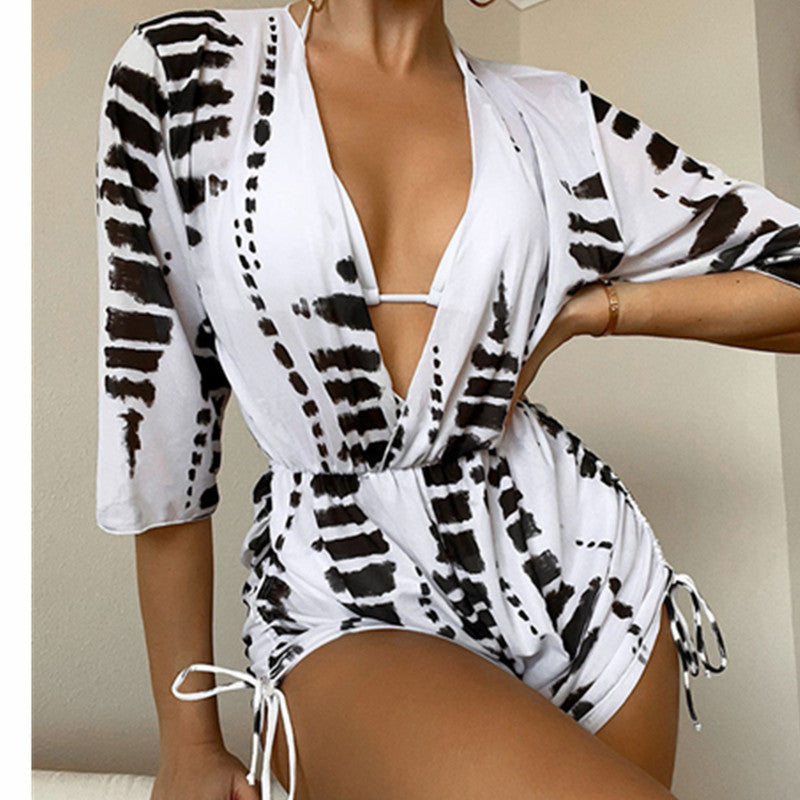 Damen Strand-Overall mit floralem Muster EB