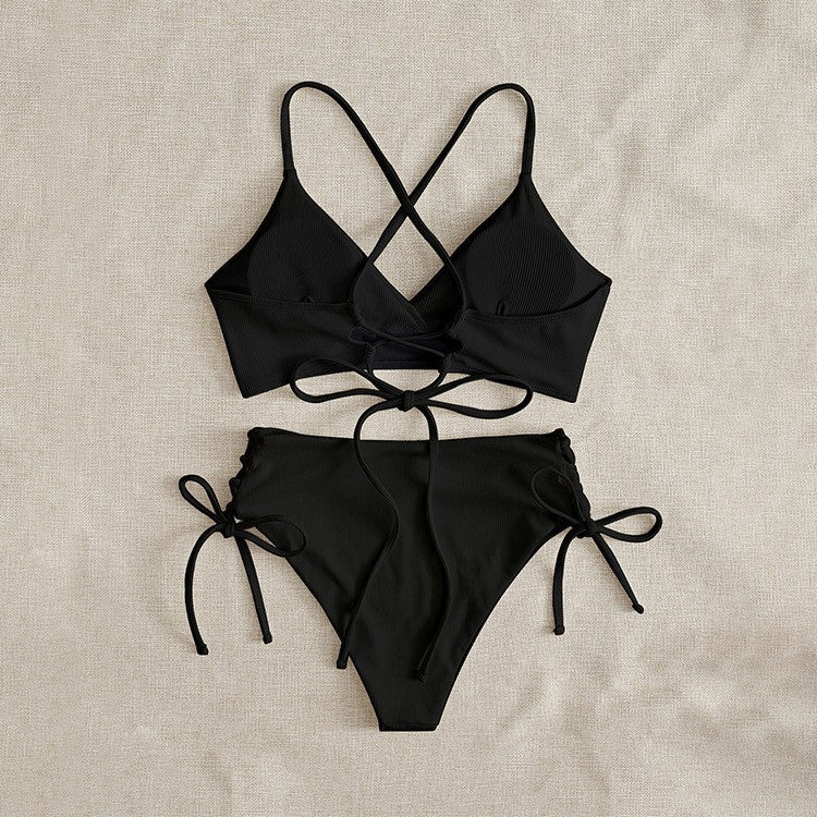 Damen Triangel-Bikini mit raffinierten Kordeldetails EB
