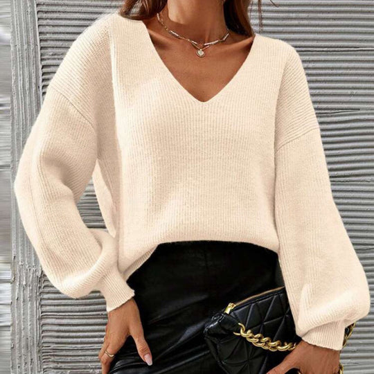 Damen V-Ausschnitt Pullover EB