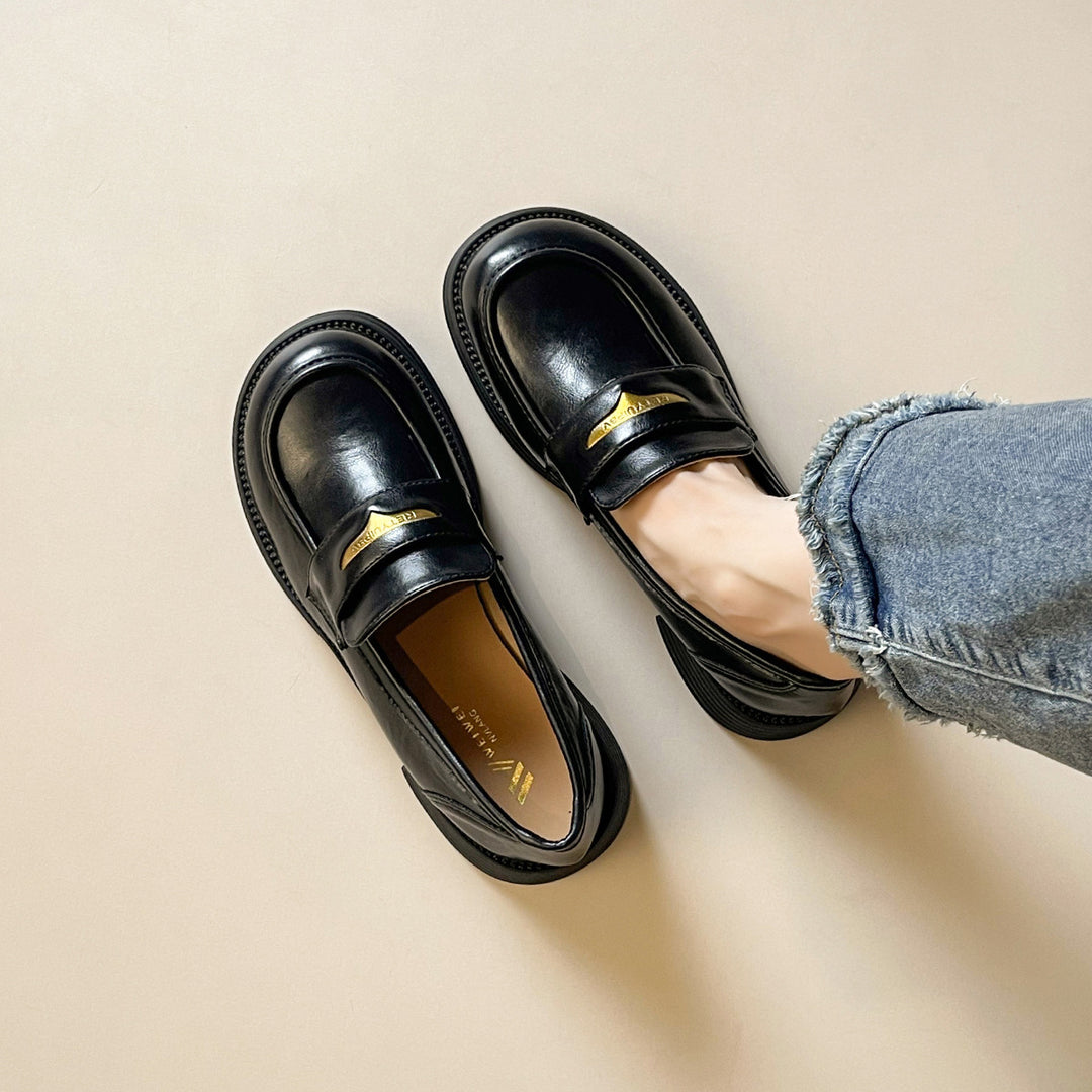 Damen modische Mokassins mit eleganter Schnallenakzent EB