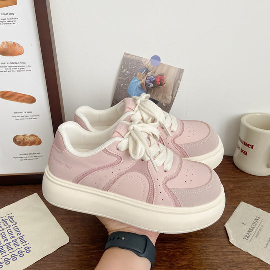 Damen Elegante Plateau-Sneaker mit strukturiertem Obermaterial EB