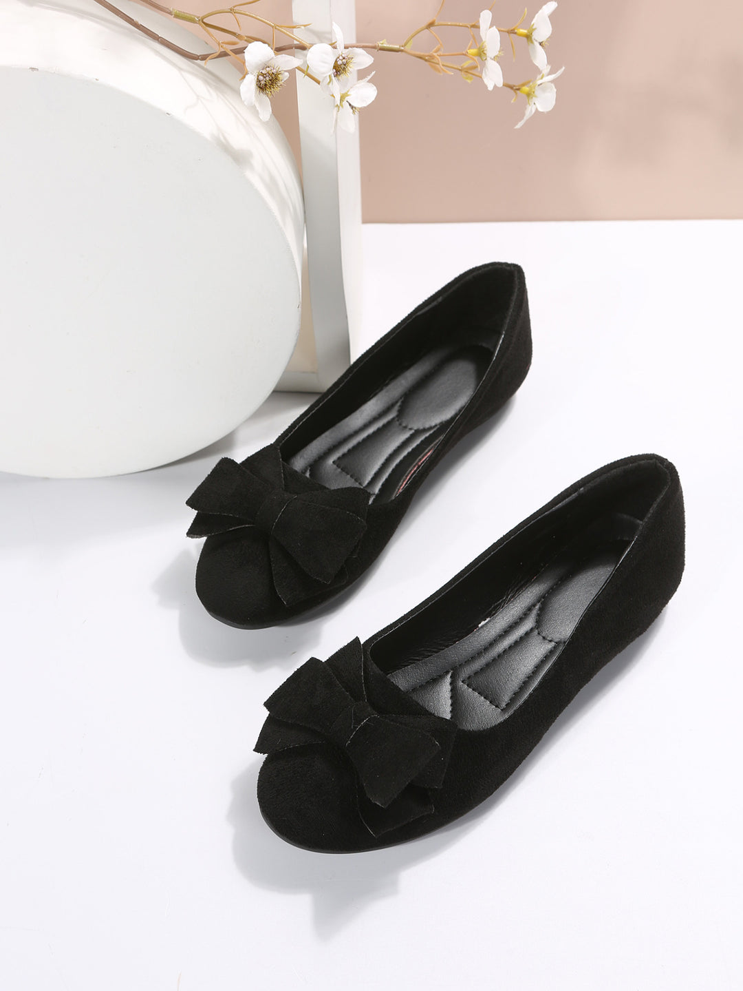 Damen Ballerinas mit modischem Schleifendetail EB