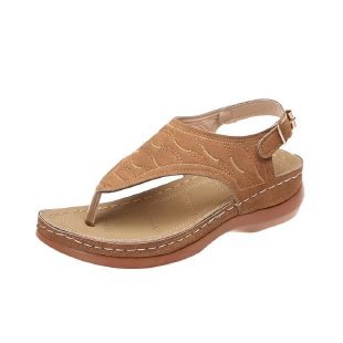 Damen Komfortable Zehentrenner-Sandalen mit modischen Riemen EB