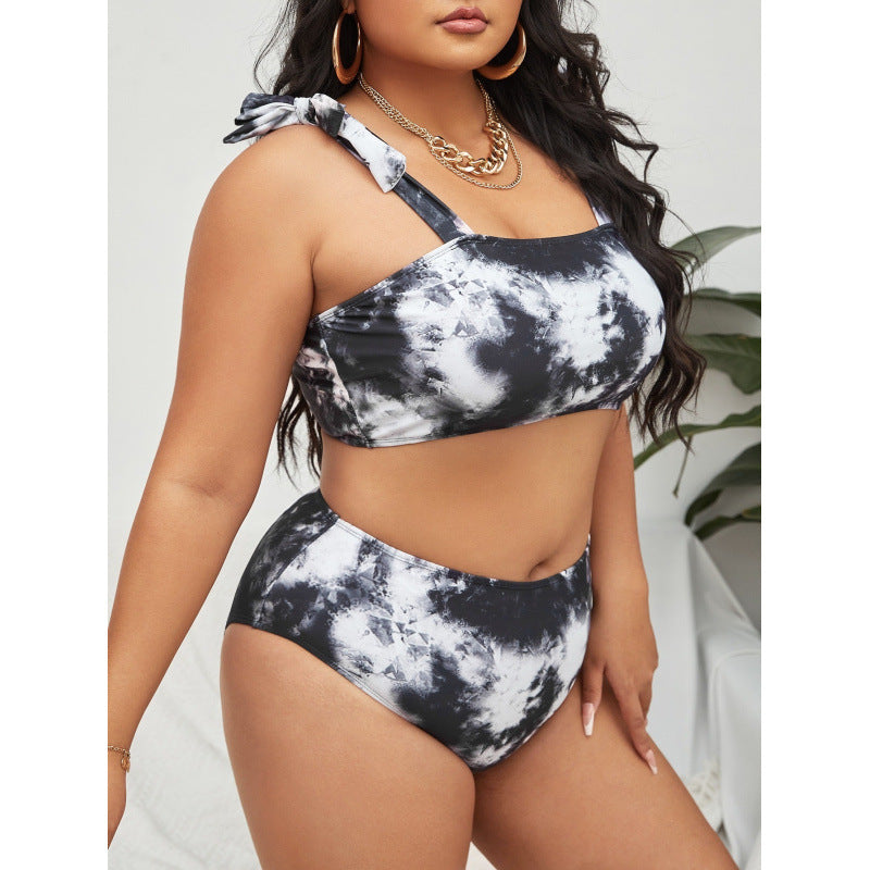 Damen Bikini-Set mit hohem Bund und trendy Crop-Oberteil EB