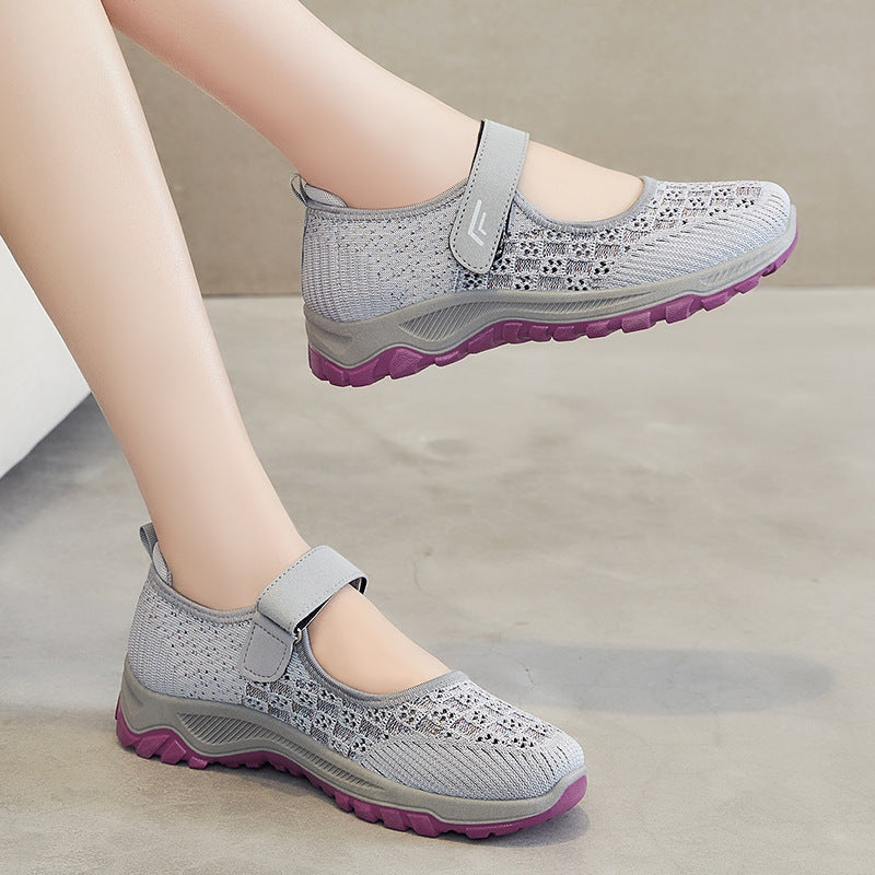 Damen Sportliche Freizeit-Schuhe mit praktischem Klettverschluss EB