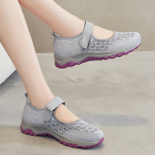 Damen Sportliche Freizeit-Schuhe mit praktischem Klettverschluss EB