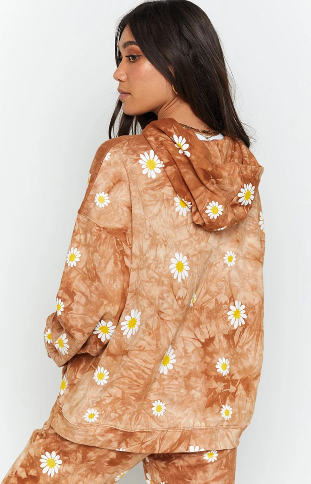 Damen Kapuzenpullover mit floralem Muster EB