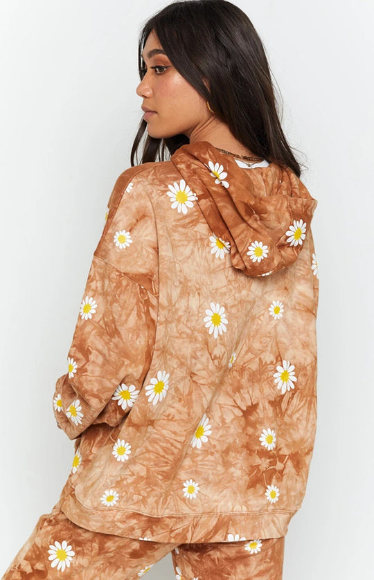 Damen Kapuzenpullover mit floralem Muster EB