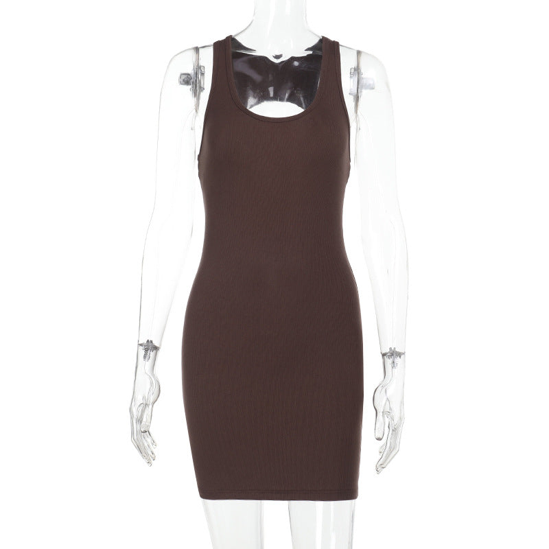 Damen figurbetontes Minikleid mit breiten Trägern EB