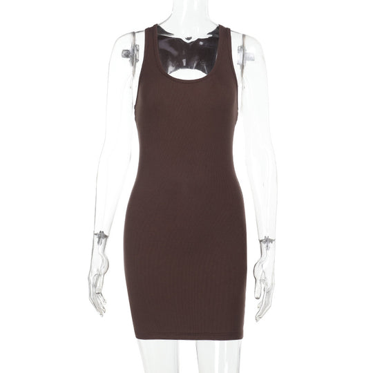 Damen figurbetontes Minikleid mit breiten Trägern EB