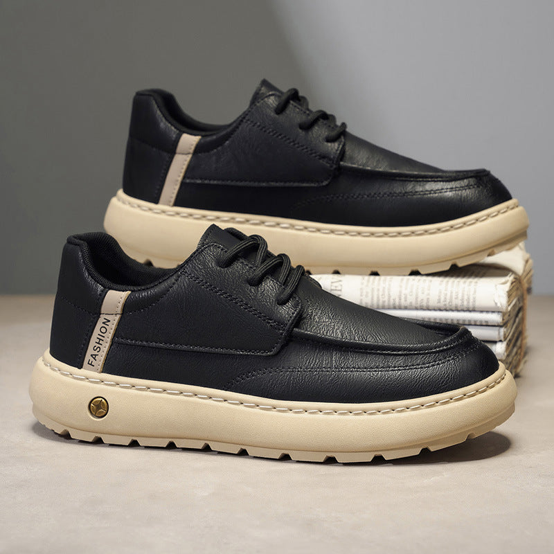 Damen Bequeme Sneaker mit modischem Lederdesign und rutschfester Sohle EB