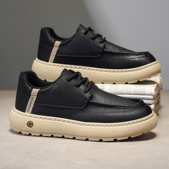 Damen Bequeme Sneaker mit modischem Lederdesign und rutschfester Sohle EB