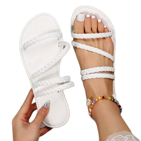 Damen Geflochtene Riemensandalen EB