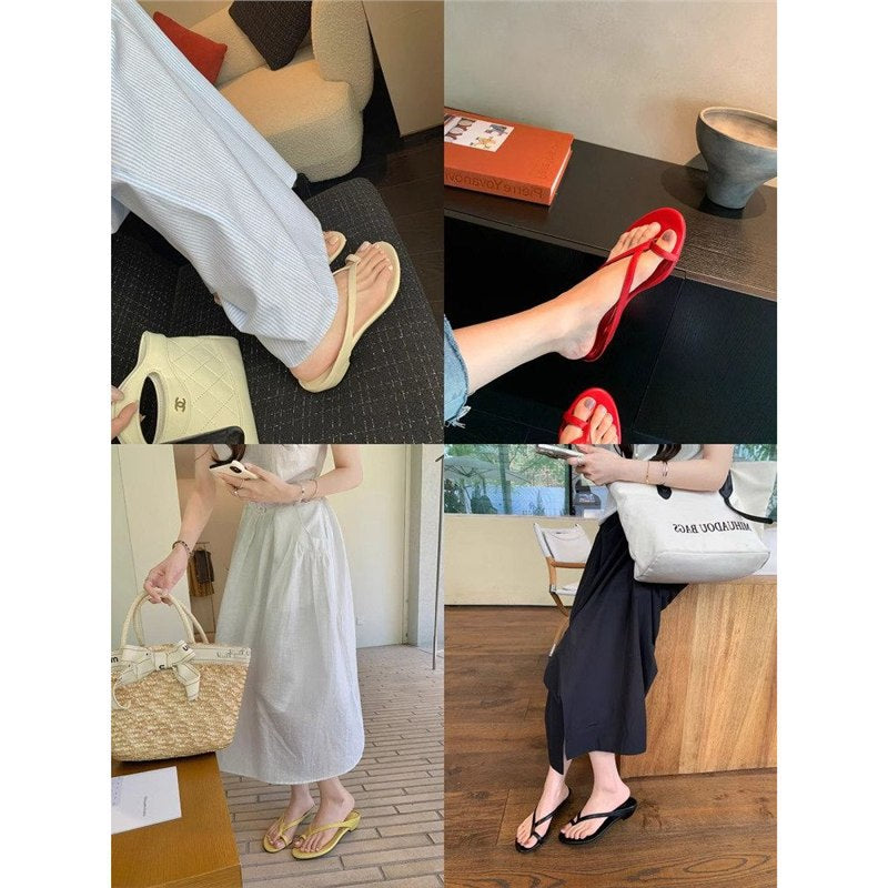 Damen Zehentrenner-Sandalen mit eleganten Riemen und komfortabler Sohle EB