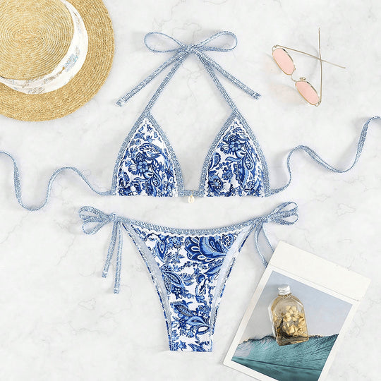Damen Triangel-Bikini mit raffinierten Schnürdetails EB