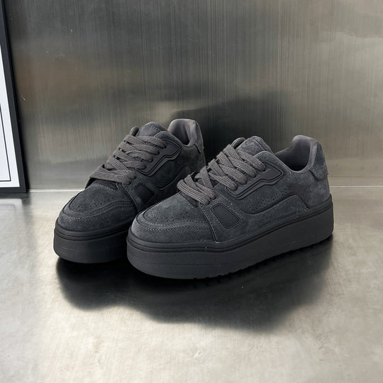 Damen Chunky Sneakers aus hochwertigem Wildleder mit bequemem Fußbett und rutschfester Sohle EB