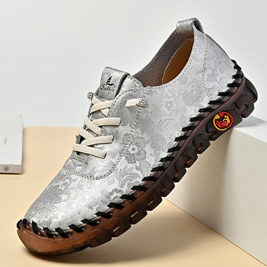 Damen Bequeme und modische Sneaker mit Blumenmuster EB