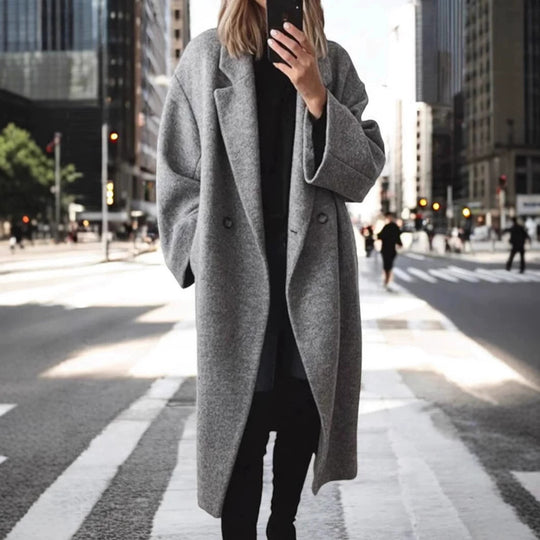 Damen oversized Wollmantel EB