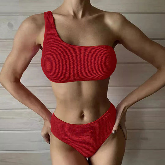 Damen Einseitiger Bikini mit hoch geschnittenem Schnitt EB