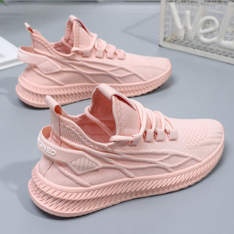 Damen Atmungsaktive Lauf-Sneaker mit flexibler Sohle und Knit-Obermaterial EB